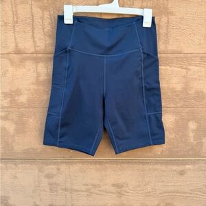 Girlfriend Collective High-Waist Navy Active Bike Shorts